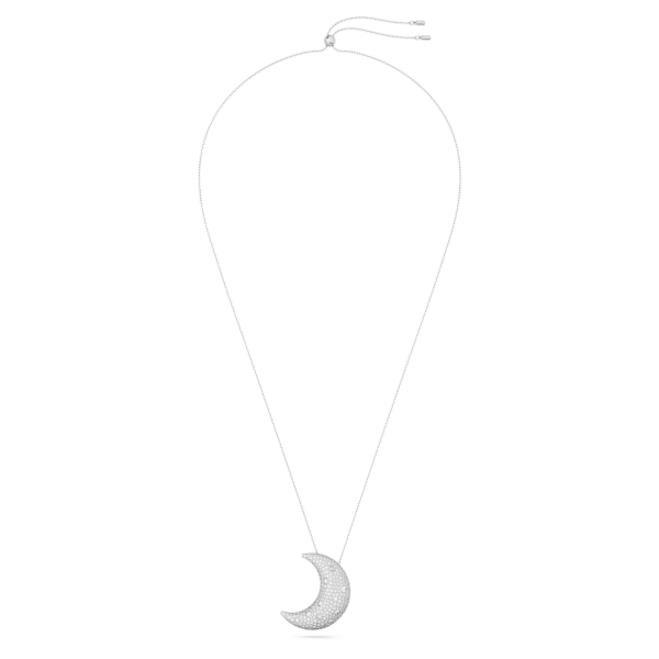 Swarovski Luna ezüst színű nagy hold medál fehér kristályokkal 5674895