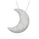 Swarovski Luna ezüst színű nagy hold medál fehér kristályokkal 5674895