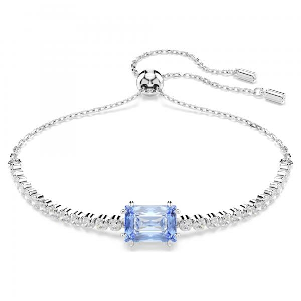 Swarovski Mátrix állítható karkötő áttetsző és kék kristállyal 5693412