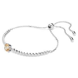 Swarovski Mátrix állítható karkötő áttetsző és sárga kristállyal 5690694