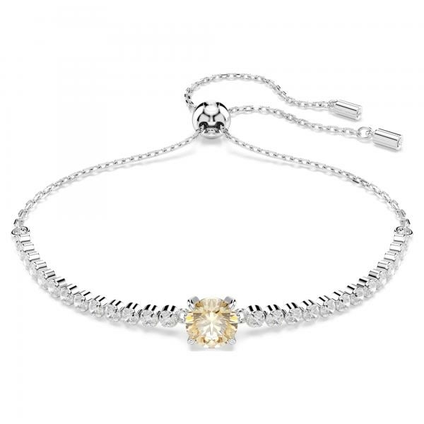 Swarovski Mátrix állítható karkötő áttetsző és sárga kristállyal 5690694
