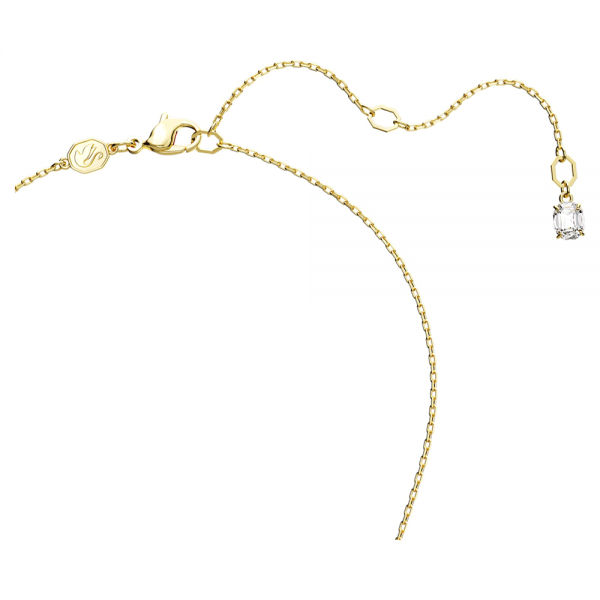 Swarovski Matrix arany színű nyaklánc téglalap zöld kristállyal 5677141