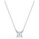 Swarovski Mátrix ezüst színű nyaklánc négyszögletes kék kristállyal 5723568