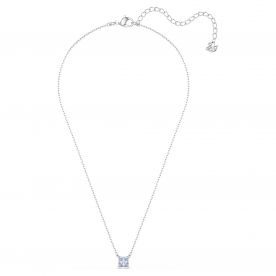 Swarovski Mátrix ezüst színű nyaklánc négyszögletes kék kristállyal 5723568