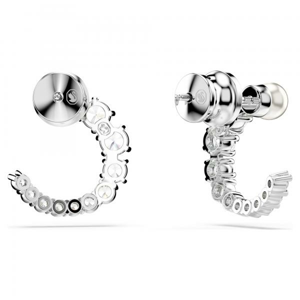 Swarovski Mátrix ezüst színű nyitott karika fülbevaló 5692260