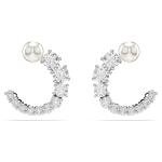 Swarovski Mátrix ezüst színű nyitott karika fülbevaló 5692260