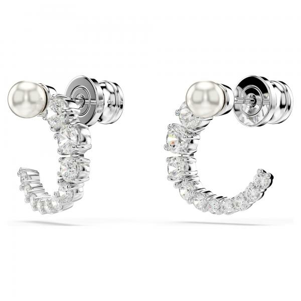 Swarovski Mátrix ezüst színű nyitott karika fülbevaló 5692260