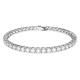 Swarovski Mátrix ezüst színű tenisz karkötő áttetsző kristályokkal 5648937
