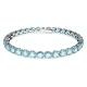 Swarovski Mátrix ezüst színű tenisz karkötő kék kristályokkal 5648928