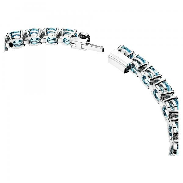 Swarovski Mátrix ezüst színű tenisz karkötő kék kristályokkal 5648928