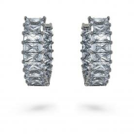 Swarovski Matrix karika fülbevaló szürke kristállyal 5658650