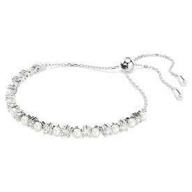 Swarovski Mátrix kristálygyöngy ezüst színű állítható karkötő 5701605