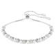 Swarovski Mátrix kristálygyöngy ezüst színű állítható karkötő 5701605