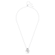 Swarovski Matrix modern kialakítású ezüst színű nyaklánc fehér kristállyal  5639628