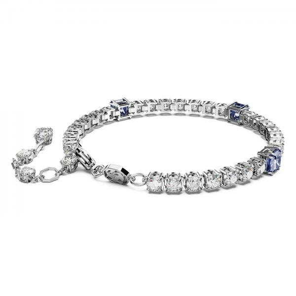 Swarovski Matrix tenisz karkötő kék és áttetsző kristállyal 5666426