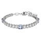 Swarovski Matrix tenisz karkötő kék és áttetsző kristállyal 5666426