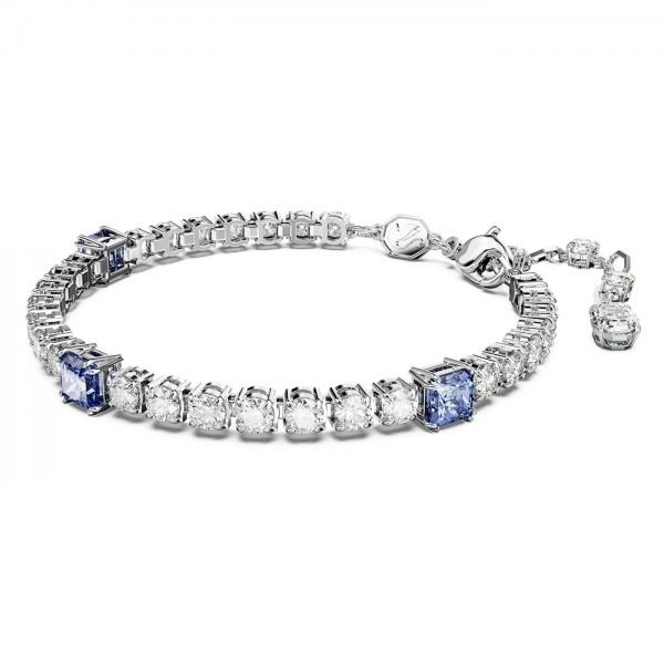 Swarovski Matrix tenisz karkötő kék és áttetsző kristállyal 5666426