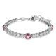 Swarovski Matrix tensiz karkötő rózsaszín és áttetsző kristállyal 5666421