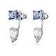 Swarovski Mesmera ezüst színű fülbevaló kék és áttetsző kristállyal 5665767