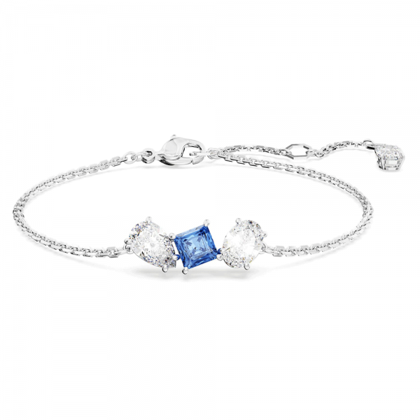 Swarovski Mesmera ezüst színű karkötő kék kristállyal 5668359