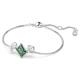 Swarovski Mesmera ezüst színű karkötő zöld kristállyal 5668360