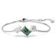 Swarovski Mesmera ezüst színű karkötő zöld kristállyal 5668360