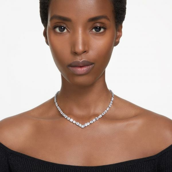 Swarovski Mesmera ezüst színű nyaklánc kristályokkal 5665242