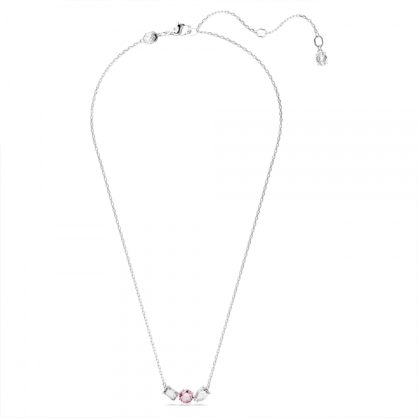 Swarovski Mesmera ezüst színű nyaklánc rózsaszín kristállyal 5673560