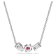 Swarovski Mesmera ezüst színű nyaklánc rózsaszín kristállyal 5673560