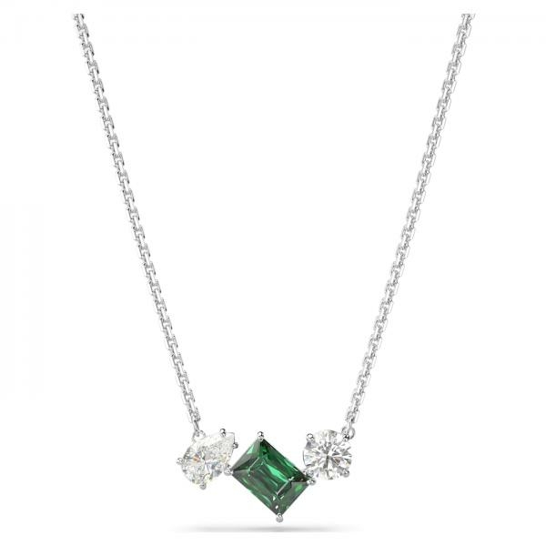 Swarovski Mesmera ezüst színű nyaklánc zöld kristállyal 5668278