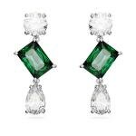 Swarovski Mesmera függő fülbevaló zöld és fehér kristállyal 5665878