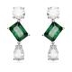 Swarovski Mesmera függő fülbevaló zöld és fehér kristállyal 5665878