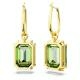 Swarovski Millenia arany színű fülbevaló nagy zöld kristállyal 5676071