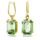 Swarovski Millenia arany színű fülbevaló nagy zöld kristállyal 5676071
