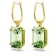 Swarovski Millenia arany színű fülbevaló nagy zöld kristállyal 5676071