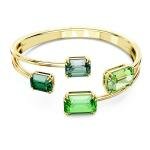 Swarovski Millenia arany színű karperec zöld kristályokkal 5671246