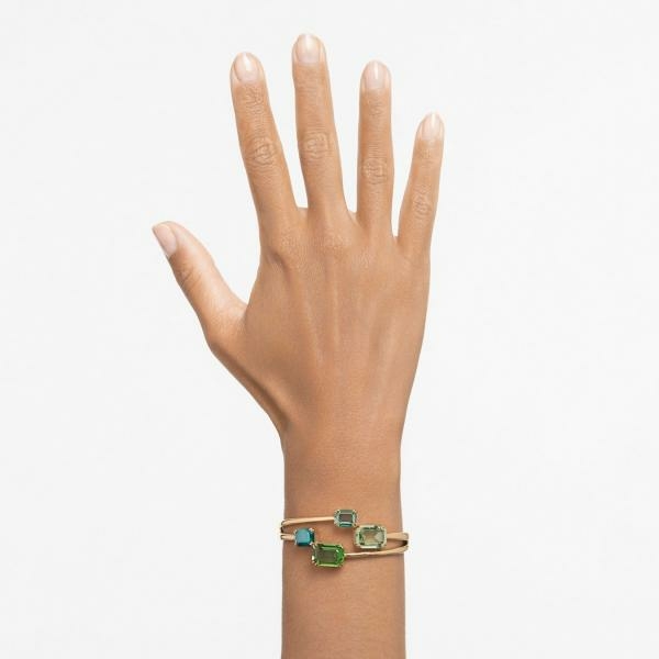 Swarovski Millenia arany színű karperec zöld kristályokkal 5671246