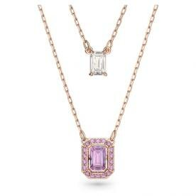 Swarovski Millenia dupla rozé nyaklánc rózsaszín kristállyal 5640558