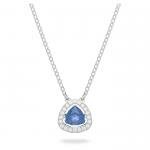 Swarovski Millenia ezüst színű nyaklánc háromszög alakú kék kristállyal 5640290