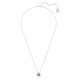 Swarovski Millenia ezüst színű nyaklánc háromszög alakú kék kristállyal 5640290