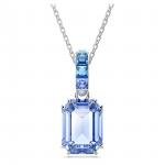 Swarovski Millenia ezüst színű nyaklánc kék szögletes kristállyal 5696518