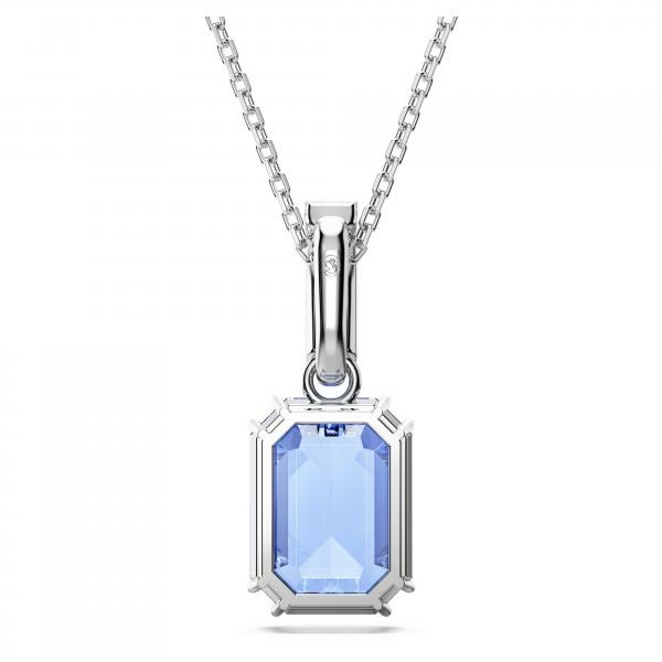 Swarovski Millenia ezüst színű nyaklánc kék szögletes kristállyal 5696518