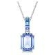 Swarovski Millenia ezüst színű nyaklánc kék szögletes kristállyal 5696518