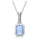 Swarovski Millenia ezüst színű nyaklánc kék szögletes kristállyal 5696518