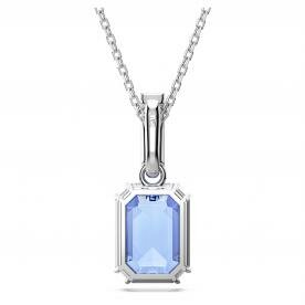 Swarovski Millenia ezüst színű nyaklánc kék szögletes kristállyal 5696518