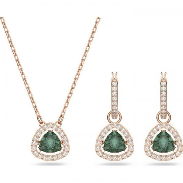 Swarovski Millenia rozé színű ékszer szett zöld kristállyal 5639758