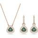 Swarovski Millenia rozé színű ékszer szett zöld kristállyal 5639758