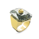 Swarovski Numina arany színű gyűrű nagy szürke kővel 5620759