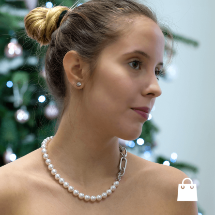 Swarovski nyaklánc fülbevaló szett kristály gyönggyel