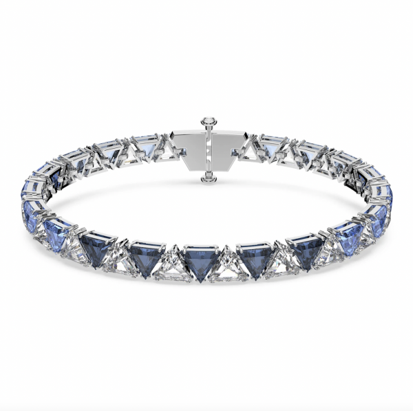 Swarovski Ortyx kék fehér kristályos ezüst színű karkötő 5614925